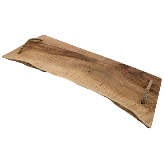 Serviertablett Holz Servierbrett Anrichteplatte Platte Tablett braun 50 cm Lang - Yabubest - Home & More