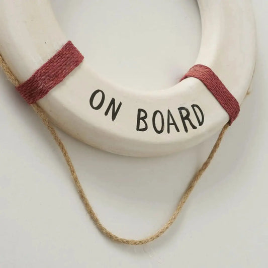 Wandbild Rettungsring Maritim rot 20 cm Holz Wanddeko Jute Deko Kü - Yabubest - Home & More
