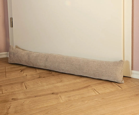 Zugluftstopper Türdichtung Türwindstopper Türen und Fenster Stoff grau creme beige 90 cm - Yabubest - Home & More