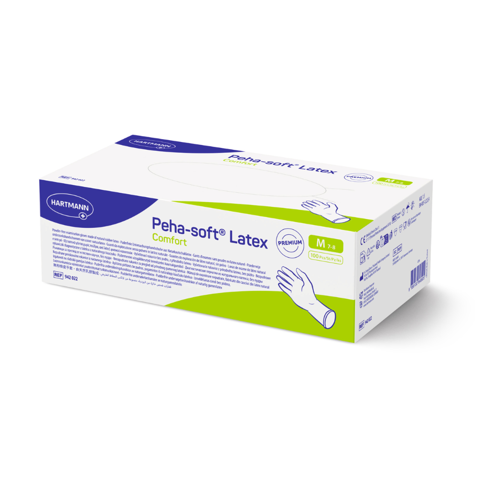 Hartmann Peha soft latex comfort Einweg Untersuchungshandschuhe sicher anwenden