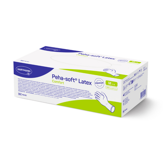 Hartmann Peha soft latex comfort Einweg Untersuchungshandschuhe sicher anwenden