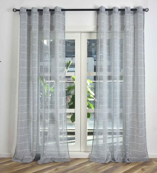 Zwei elegante halbtransparente Gardinen im Set für Ihr Zuhause