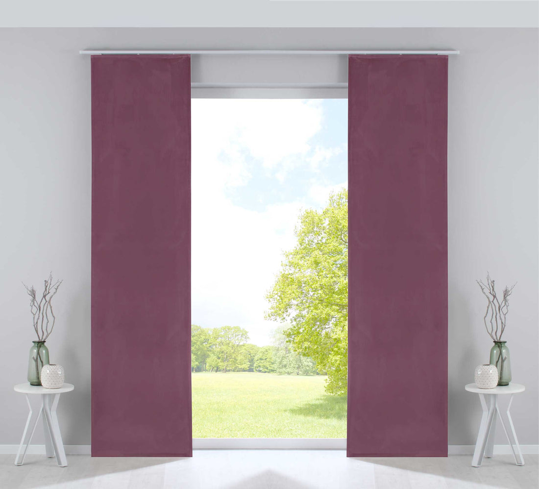 Zwei Flächenvorhänge Milano für eleganten Sichtschutz