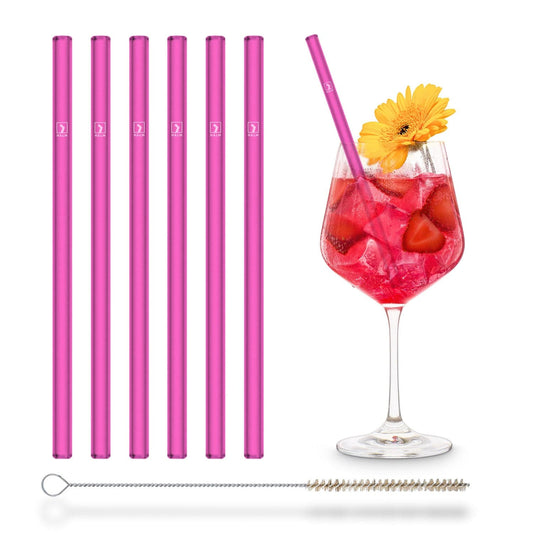 Pinke Glasstrohhalme Ein Trend für Nachhaltige Genießer