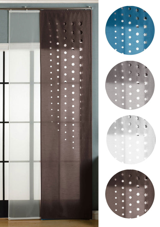 Schiebegardine Toledo Lasercut Wildseide Optik für stilvolle Fensterdekoration