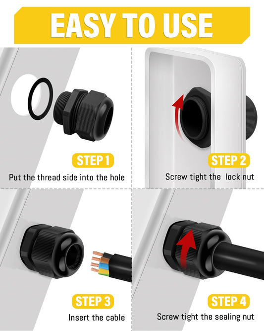 Effiziente Kabelsicherung mit dem hochwertigen IP68 Kabelverschraubungsset