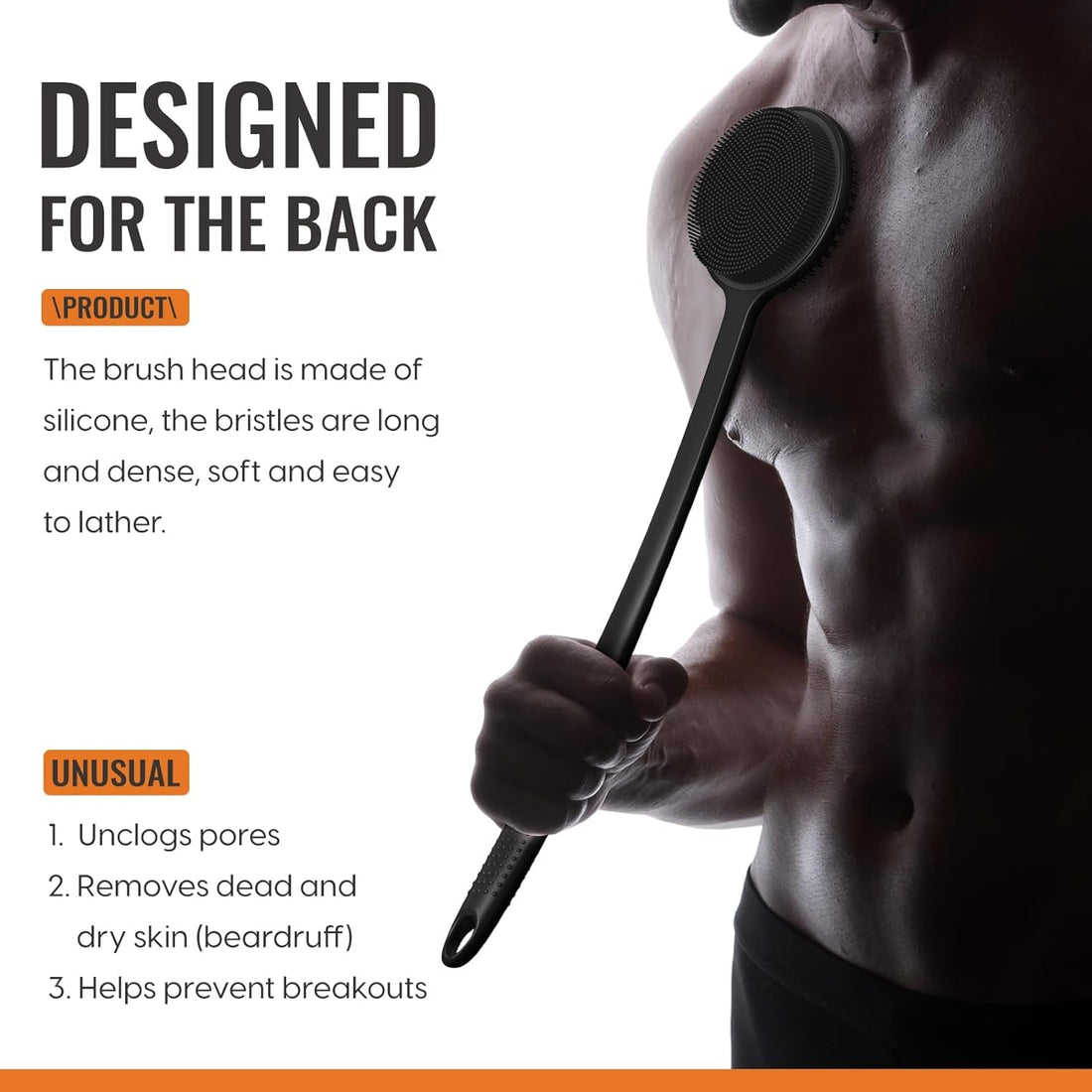 Effektive Pflege und Reinigung mit dem Silikon Rückenschrubber für die Dusche