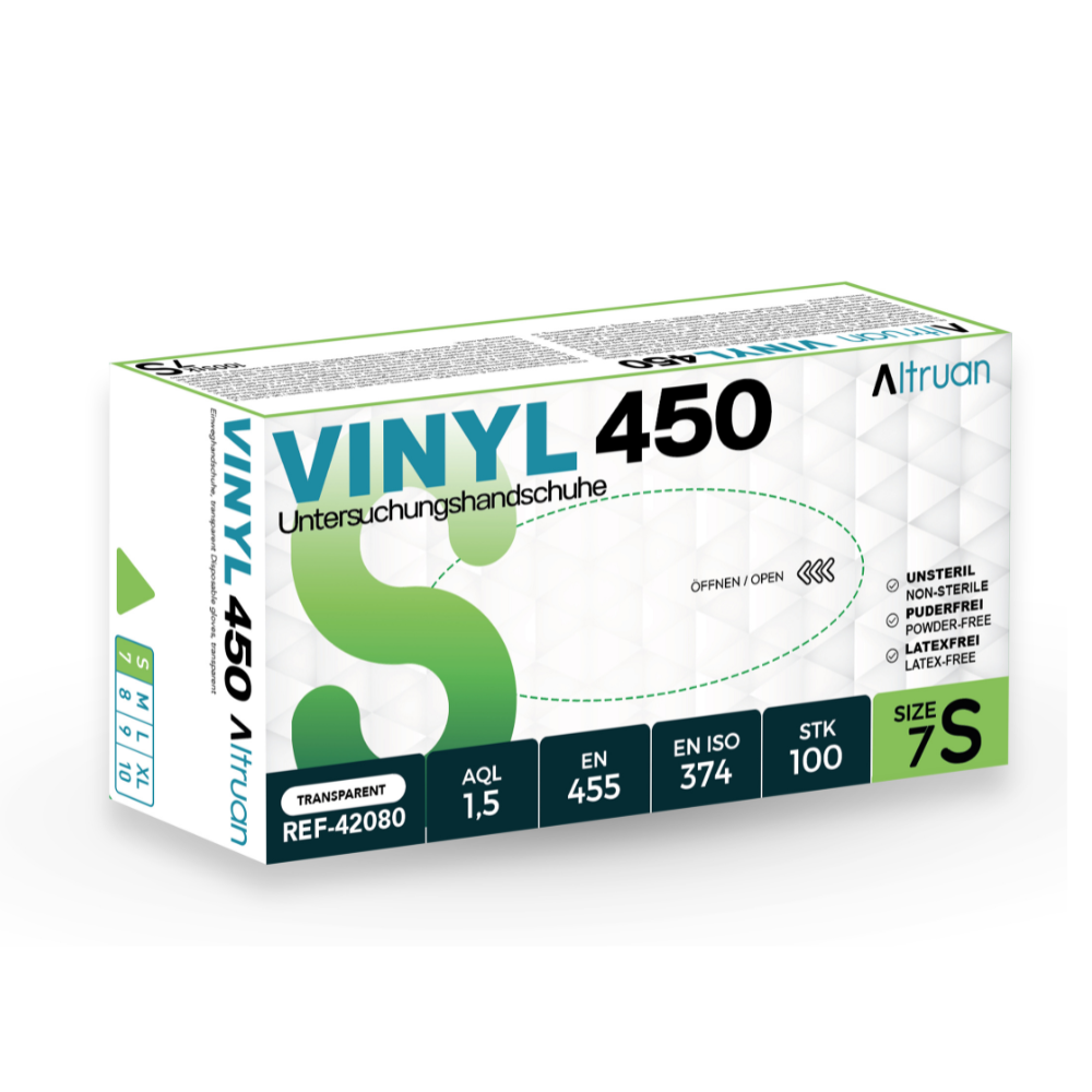 Altruan Vinyl 450 Handschuhe Transparent Sicherer Schutz für Hygiene