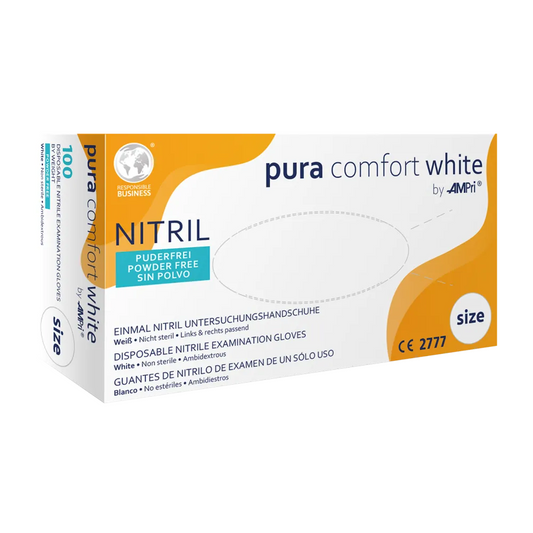 Warum AMPri Puracomfort Weiß Nitrilhandschuhe Ihre beste Wahl sind