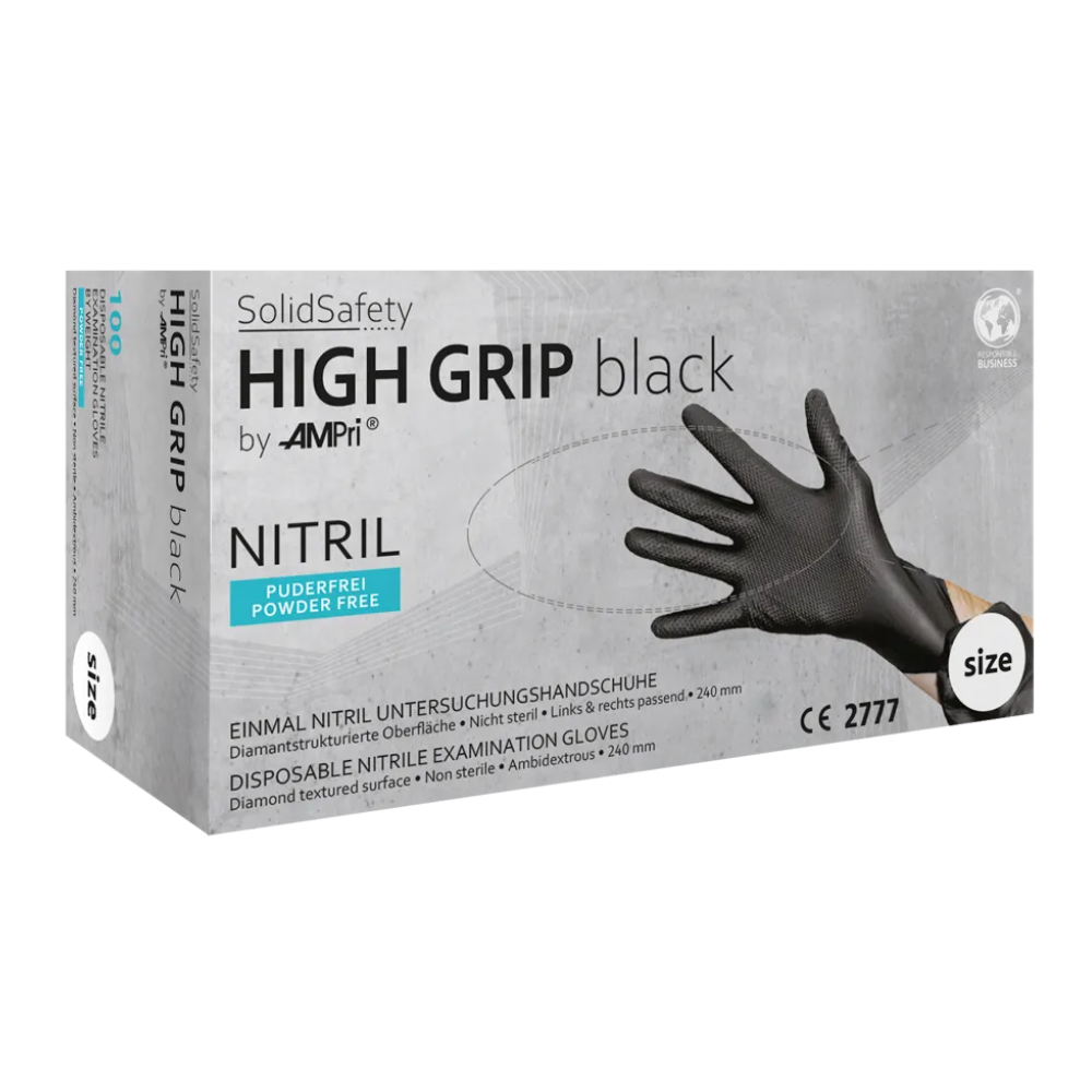 SolidSafety Black Nitril Handschuhe f r professionellen Schutz