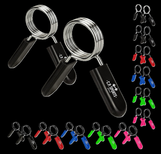 Zuverlässige Federverschlüsse für Hantelstangen in verschiedenen Farben