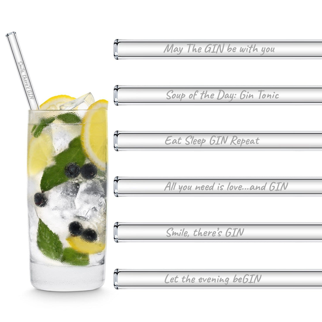Glasstrohhalme Gin Edition Ideale Begleiter Für Nachhaltigen Genuss