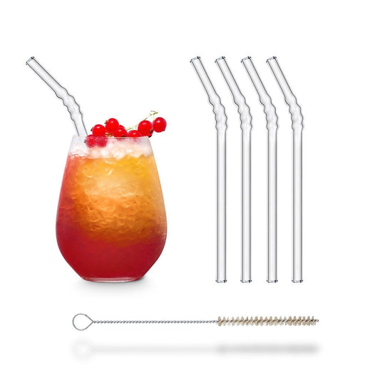 Glasstrohhalme mit Knick nachhaltig genießen und stilvoll trinken
