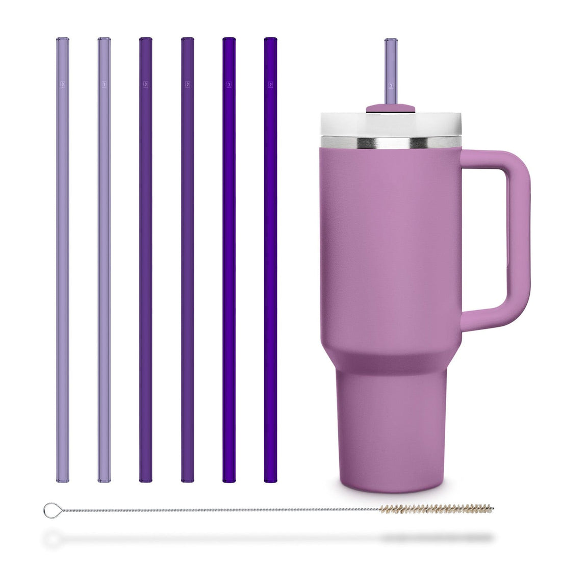 Lila Stanley Glasstrohhalme als Stilvolles Nachhaltiges Accessoire