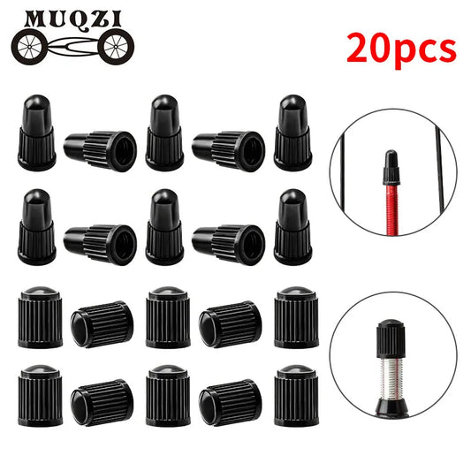20er Set schwarze Ventilkappen für Presta und Schrader leicht erklärt