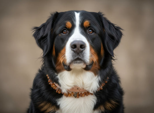 Bernsteinkette für Hunde – SuperFlex mit verstellbarem Leder-Verschluss
