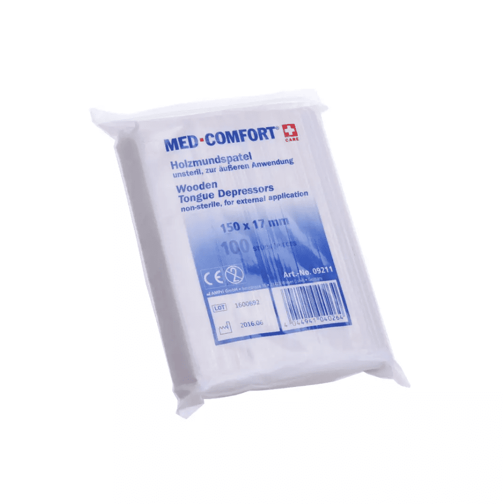 Med Comfort Holzmundspatel 100 Stück praktische Einwegspatel