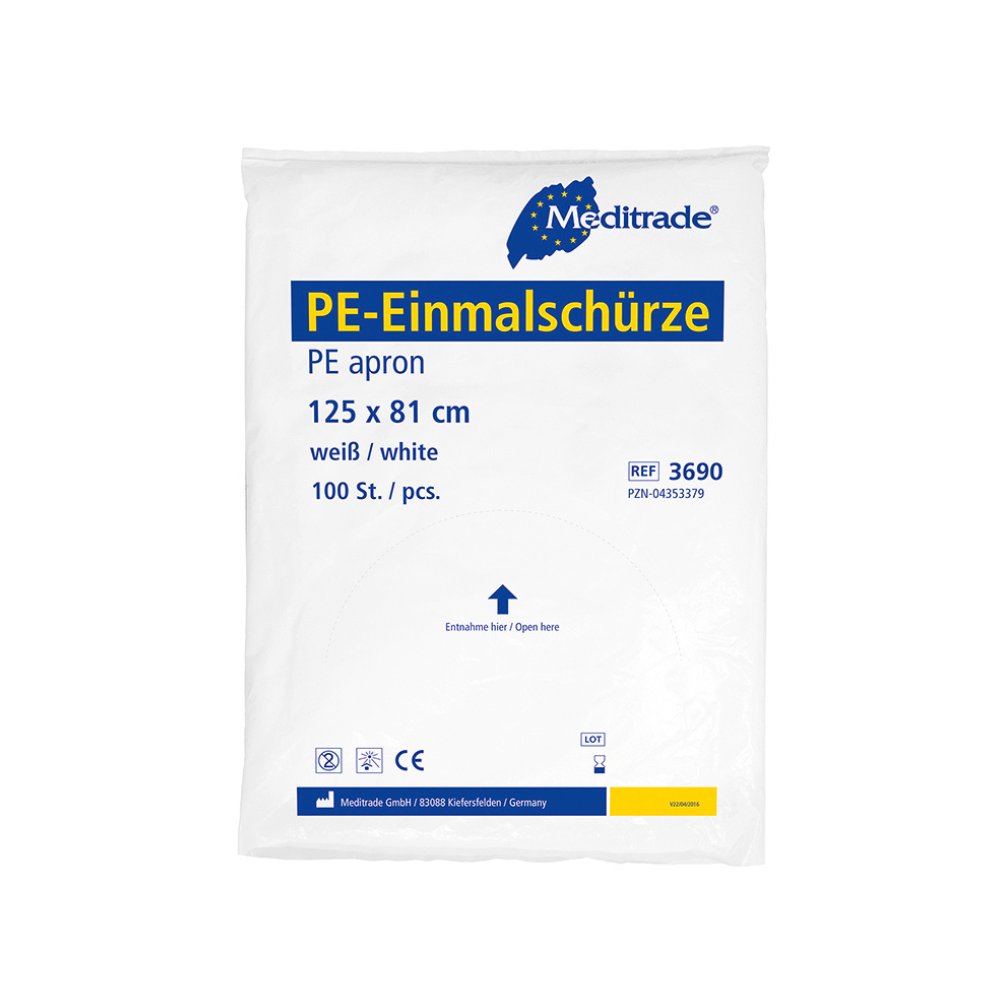 Meditrade PE Einmalschürze Blau Praktischer Schutz Für Pflege Und Küche
