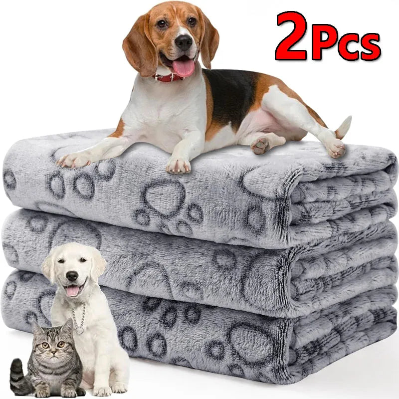 Flauschige Haustierdecken für Hunde und Katzen im Set