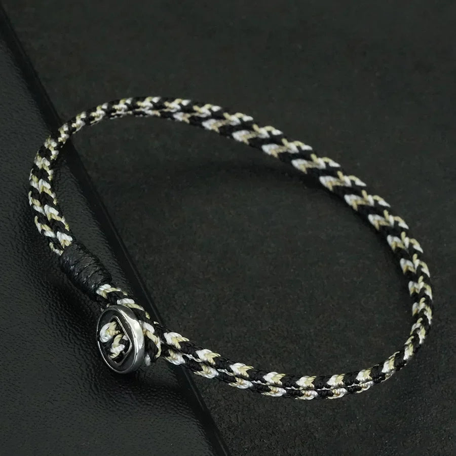 Stilvolles Unisex Seil Armband Bunt geflochten für Freizeit und Glück