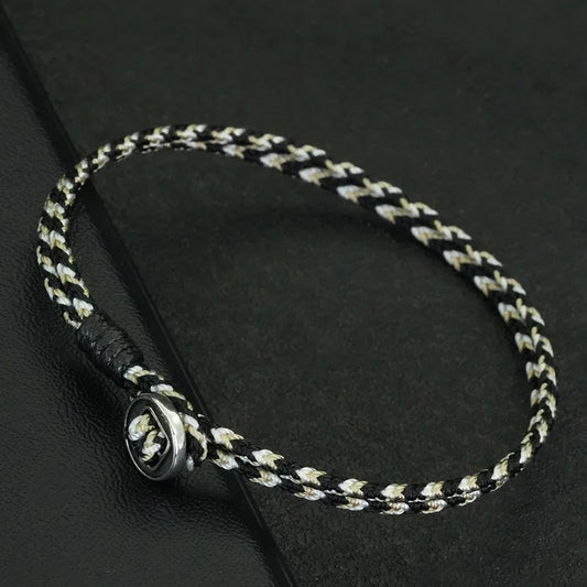 Stilvolles Unisex Seil Armband Bunt geflochten für Freizeit und Glück