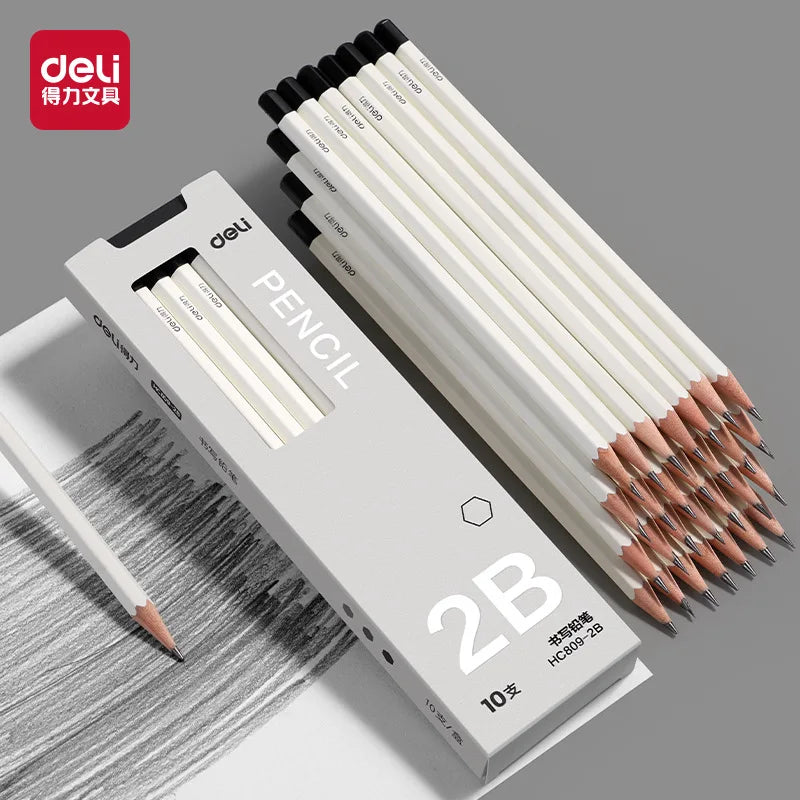 10 Stück Deli Holz Bleistift Set für präzises Zeichnen und Schreiben