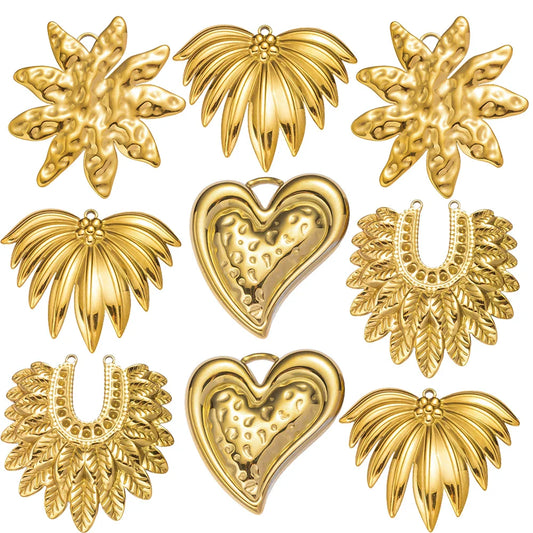 Warum goldene Edelstahl Herz Blatt Charms mehr sind als nur Schmuckzubehor