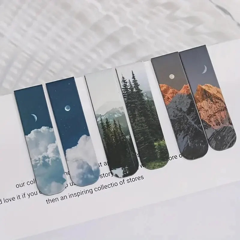 Magnetische Lesezeichen Waldlandschaft für Leseratten