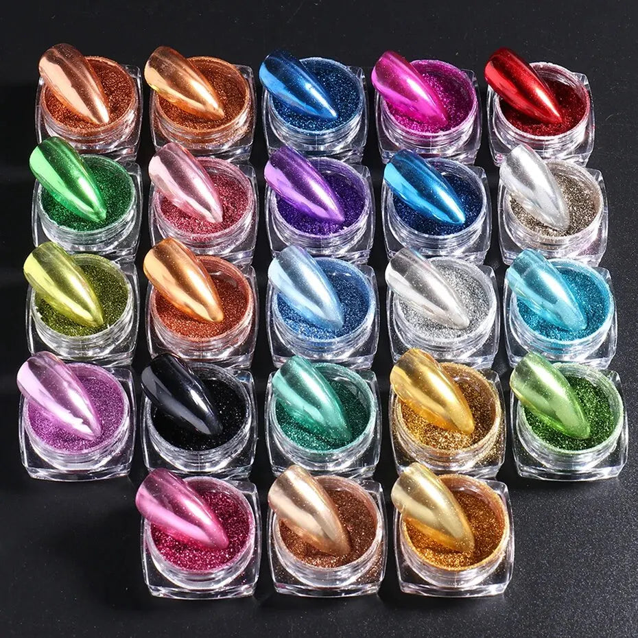 Warum das 23 Farben Metallic Chrom Nagel Puder Set mehr kann als nur Glanz verleihen