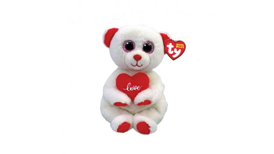 Kuscheliger Beanie Baby Teddybär mit Herz 15 cm