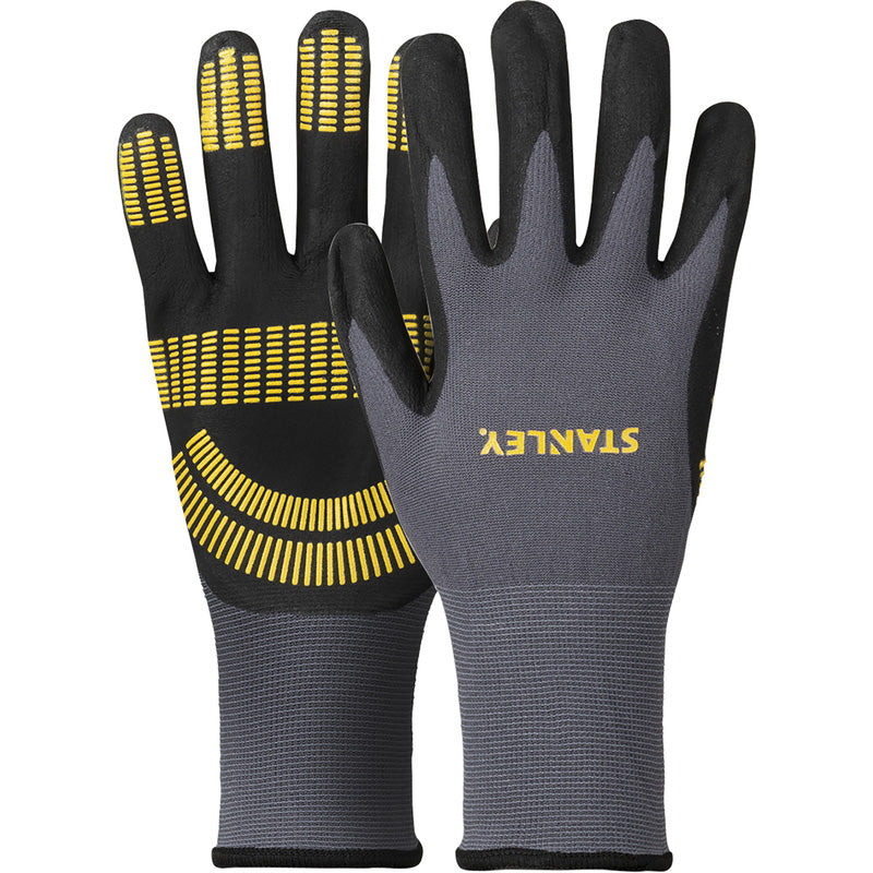 Stanley Arbeitshandschuh M – Nitrilbeschichtet, atmungsaktiv & leicht