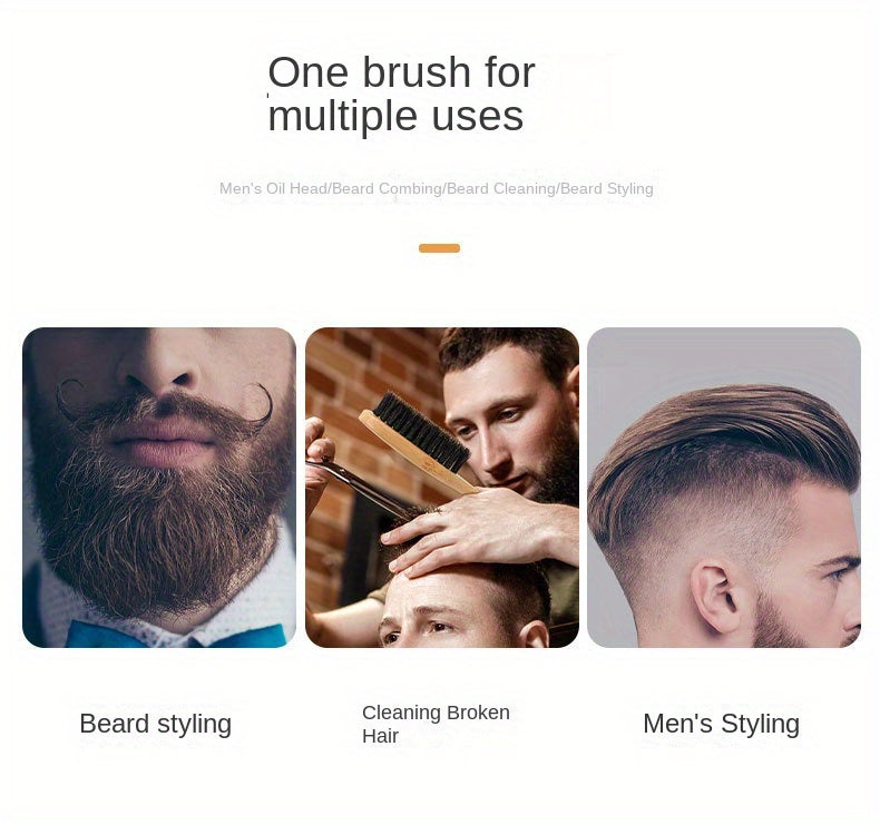 Hochwertiger Bartpinsel mit Holzgriff und Wildschweinborsten