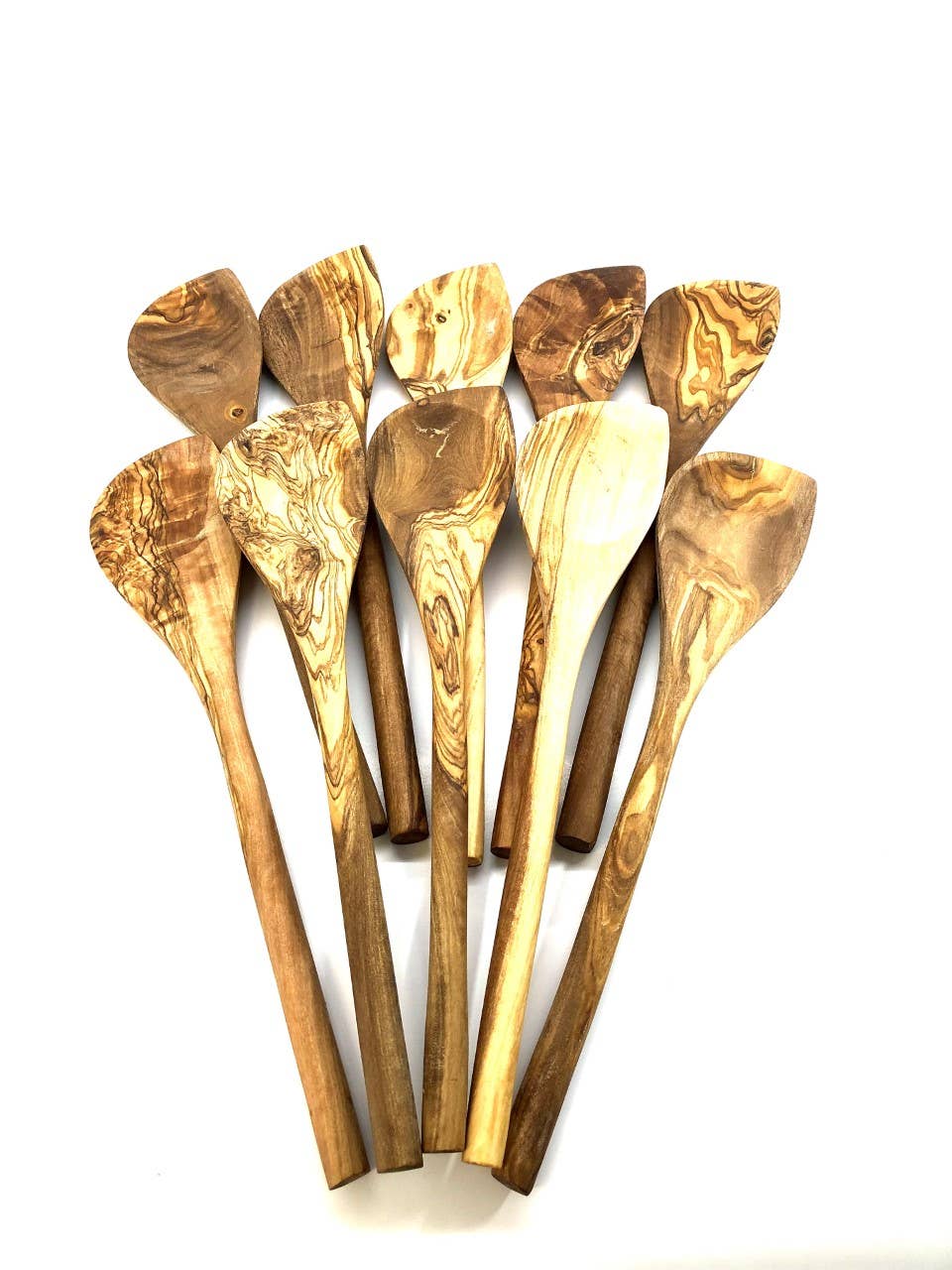 Kochlöffel aus Olivenholz mit spezieller Ecke 30 cm langlebig-Verdancia