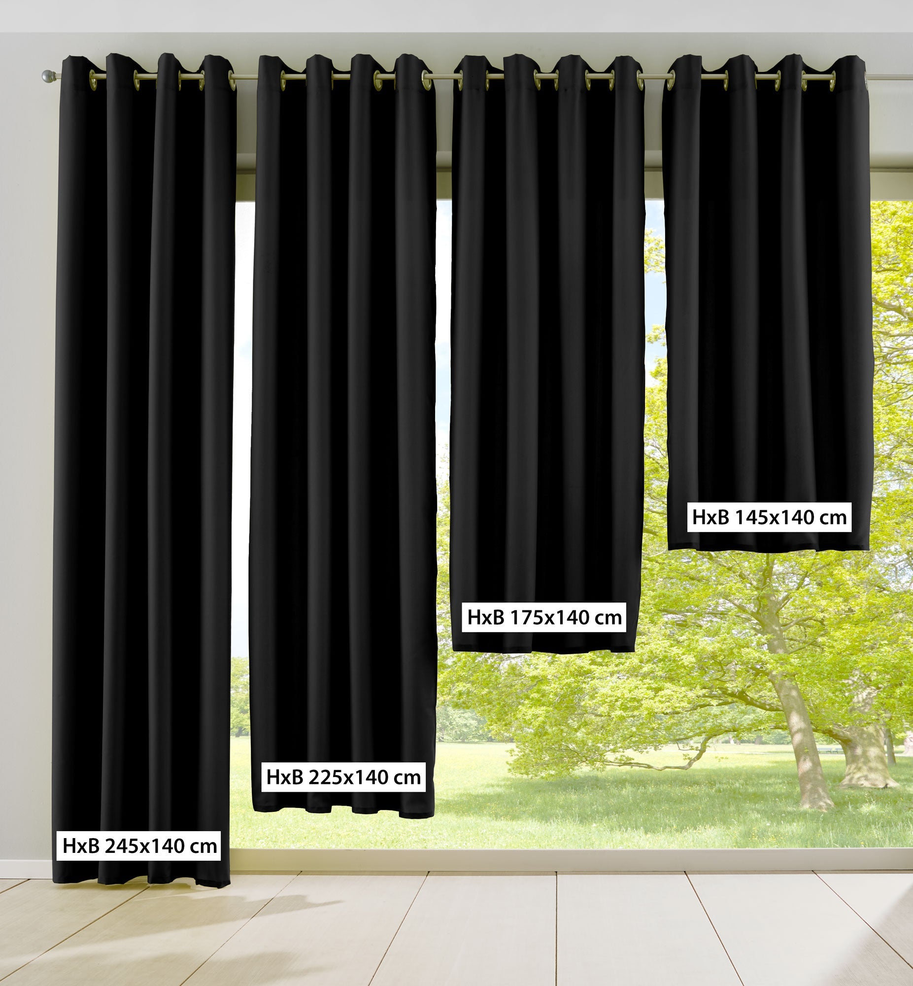 2er Set Vorhänge Blickdicht Gardinen Matt Lichtdurchlässig »PALERMO« mit Ösen und Raffhalter Dekoschal 10000265-2-gardinenbox.de