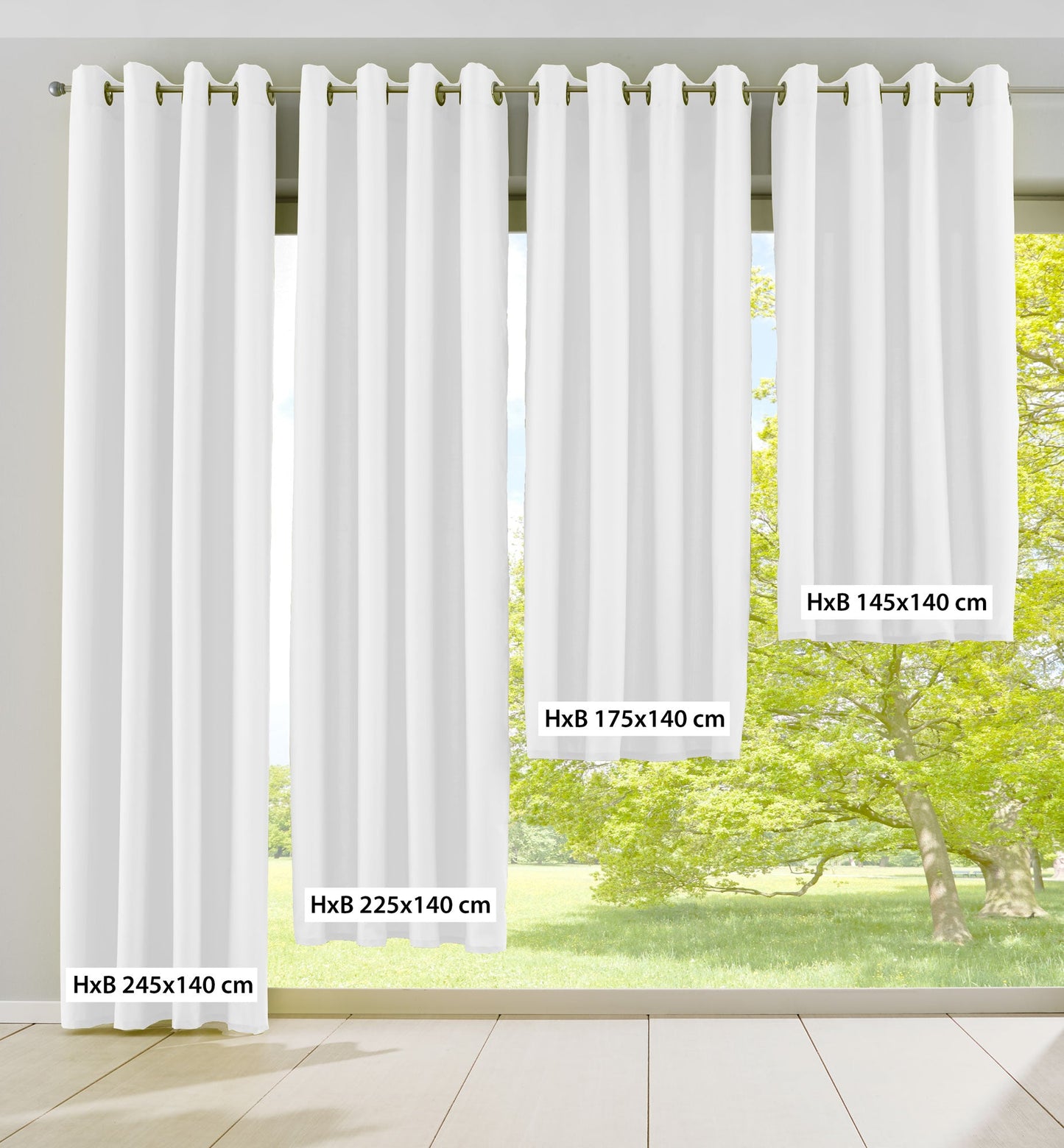 2er Set Vorhänge Blickdicht Gardinen Matt Lichtdurchlässig »PALERMO« mit Ösen und Raffhalter Dekoschal 10000265-2-gardinenbox.de