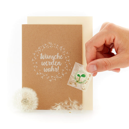 Grußkarte Wünsche werden wahr liebevoll gestaltetes Motiv-Die Stadtgärtner