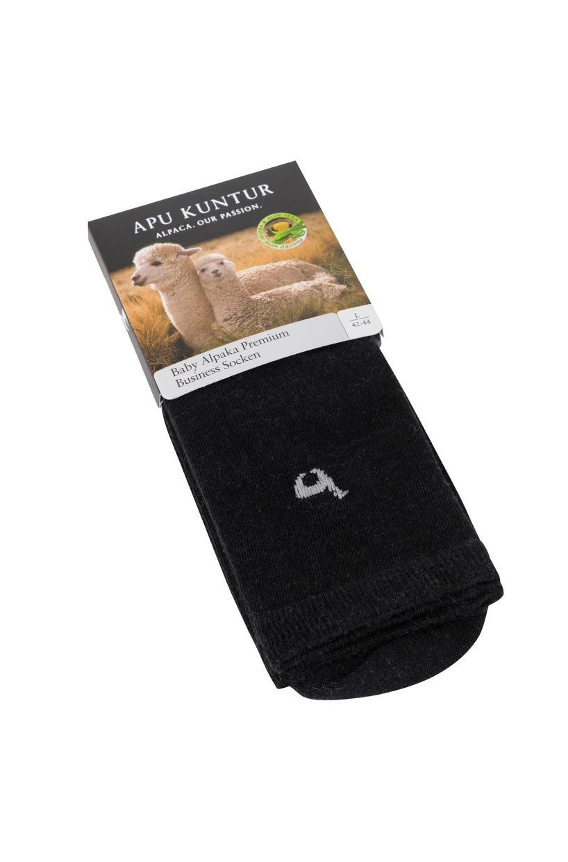 Apu Kuntur Alpaka Business Premium Socken aus Baby Alpaka und Baumwolle-Verdancia