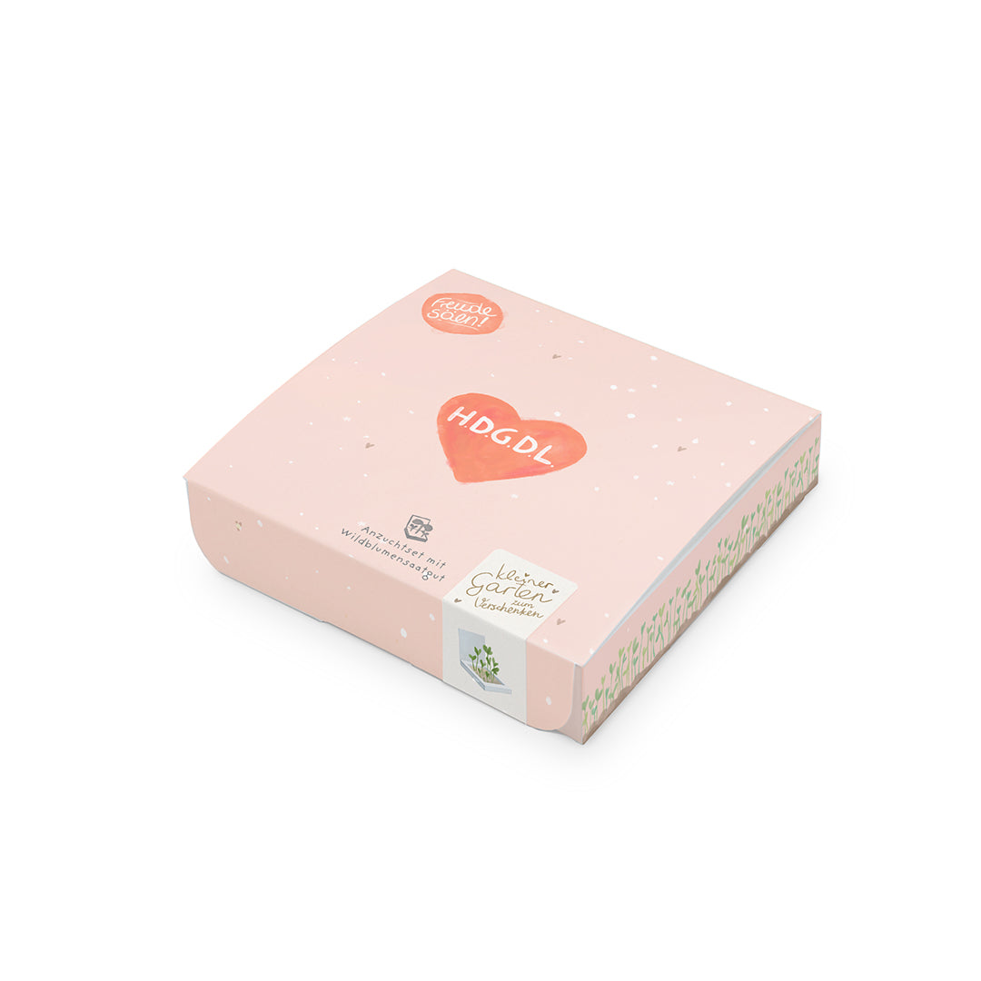 Pflanzkästchen Hab dich ganz doll lieb Wildblumen Saatgut Geschenk-Die Stadtgärtner