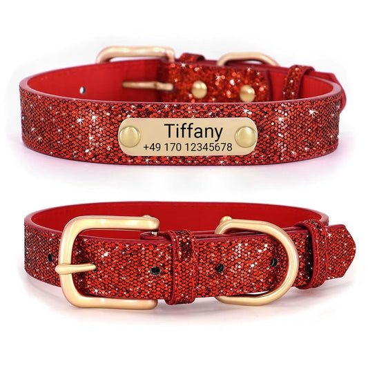Personalisierbares Hundehalsband Tiffany mit Glamour-Effekt