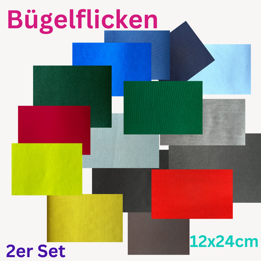 Bügelflicken 12x24cm Baumwolle - Selbstklebend - Arbeitskleidung