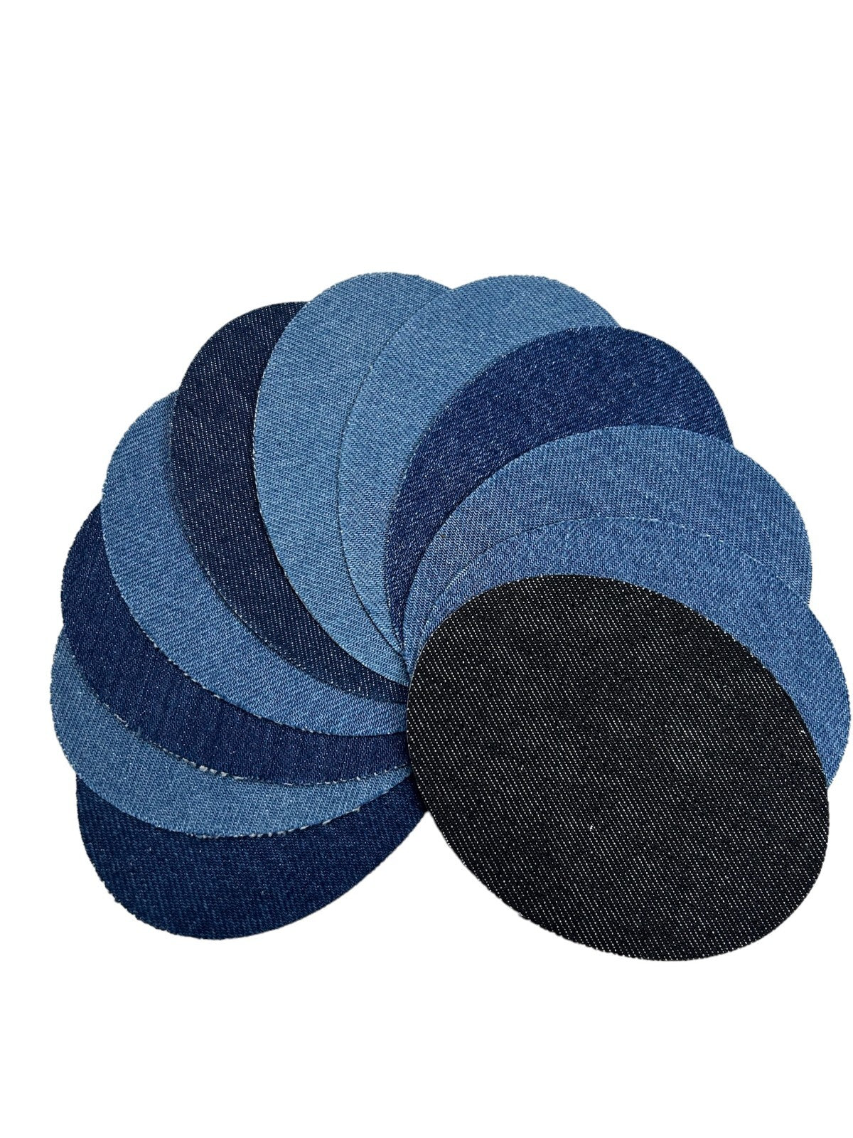 Jeansflicken 5er/10er Sparpack  zum Aufbügeln/ovale  Bügelflicken/Reparaturflicken