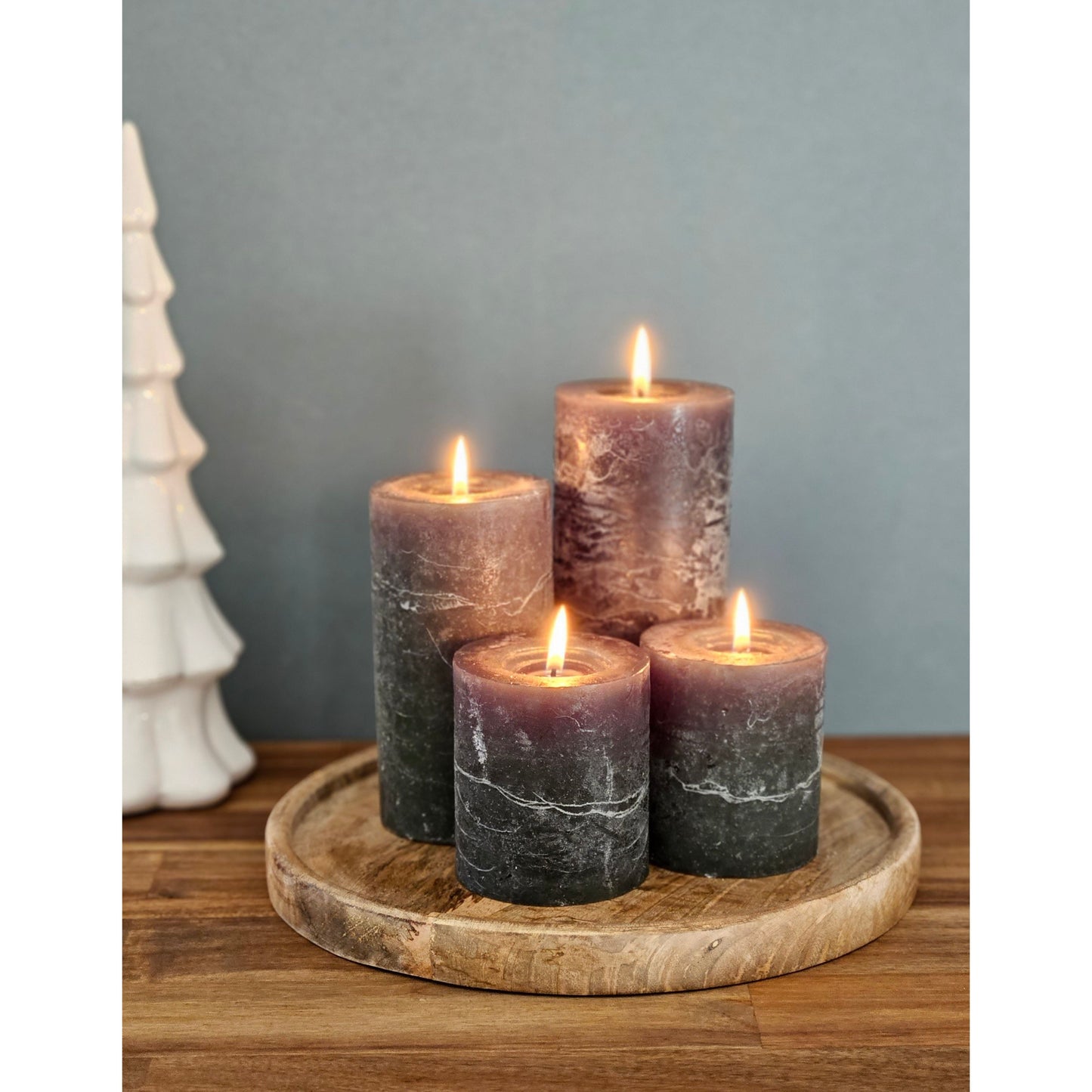 Dekoteller Teller Mango Holz Dekobrett Untersetzer Schmuckteller Tablett Ø 25 cm