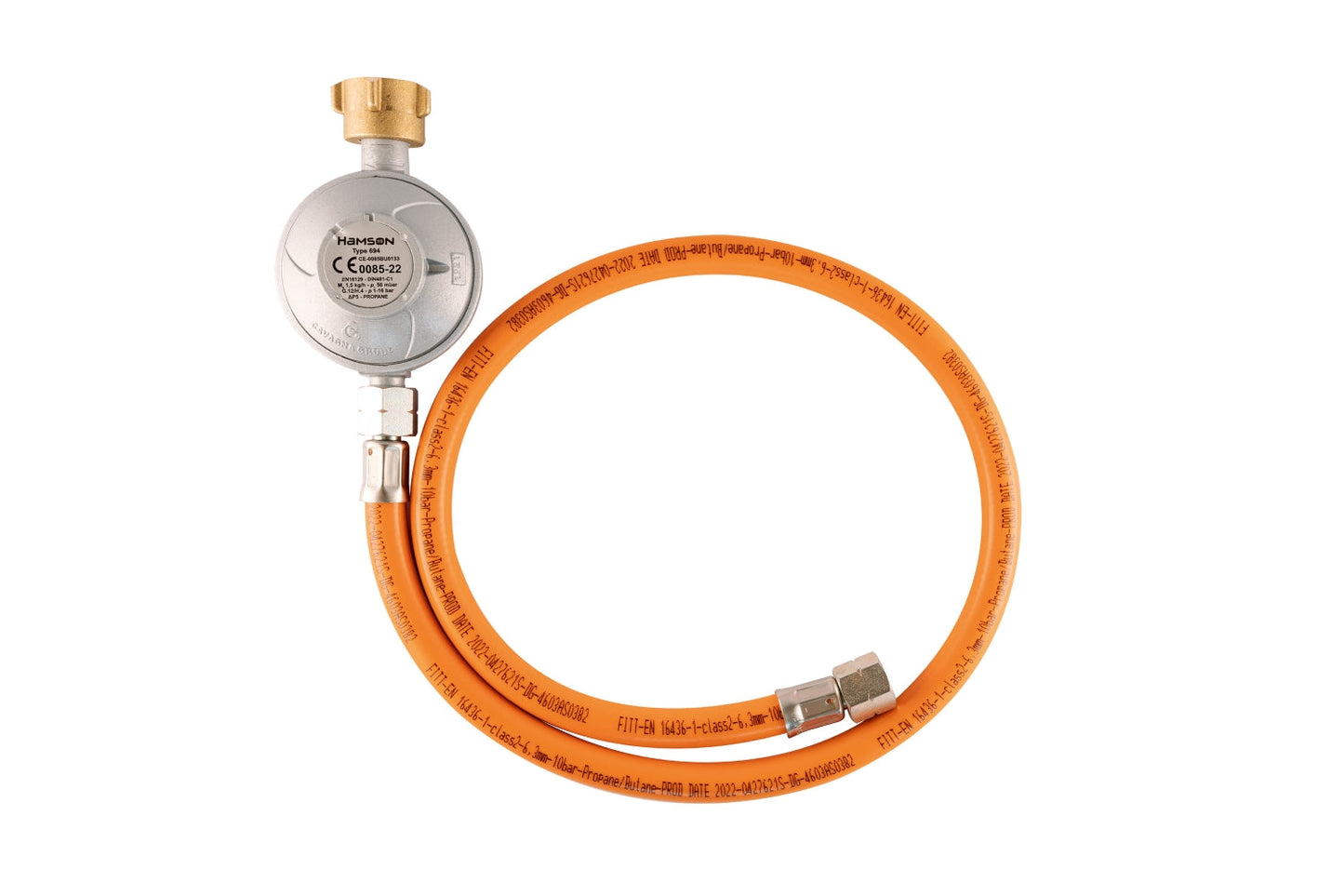 Sicherer Gasschlauch mit Druckminderer für Grill und Camping