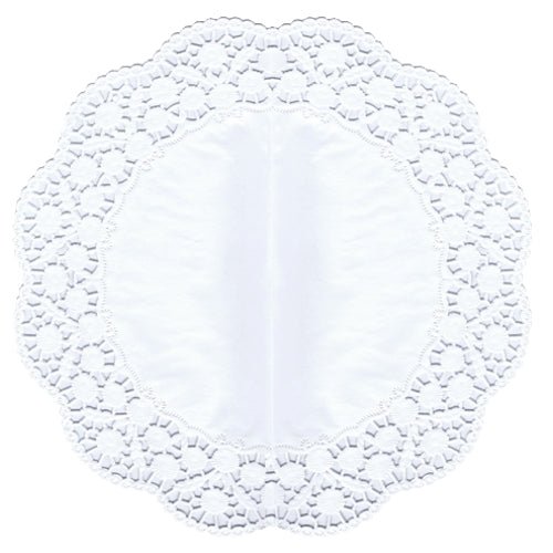 PAPSTAR Tortenspitzen rund Ø 36 cm, weiß, für Torten und Kuchen | Folie (6 Stück)