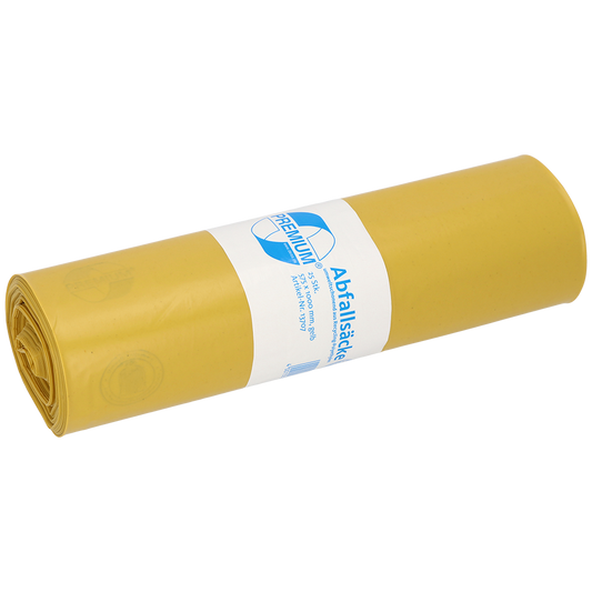 Reißfeste Müllsäcke 70 Liter aus Recycling LDPE transparent 575 x 1000 x 0,06 mm-Altruan