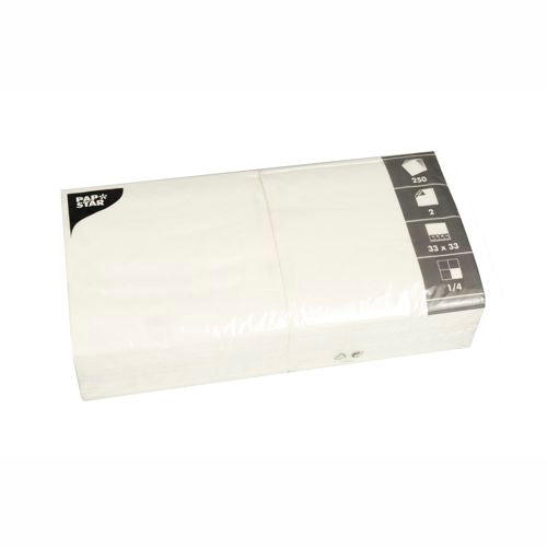 Hochwertige Papierservietten, 2-lagig, 33x33 cm, 1/8-Falz