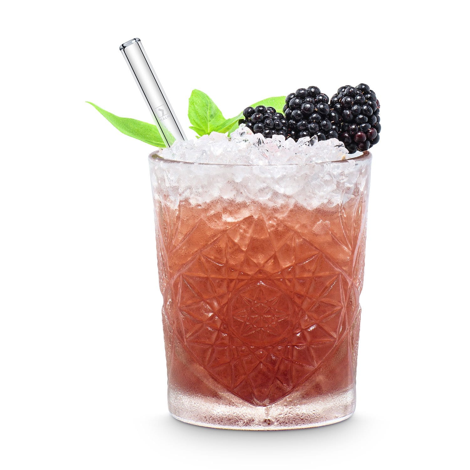 Cocktailbuch mit 15 klassischen Rezepten für Drinks mit Glasstrohhalm