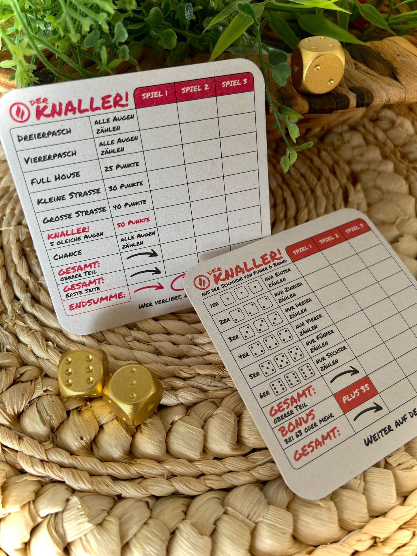 50er Set Bierdeckel Kniffel Trinkspiel – Das Highlight für Ihre Party