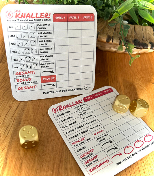 50er Set Bierdeckel Kniffel Trinkspiel – Das Highlight für Ihre Party