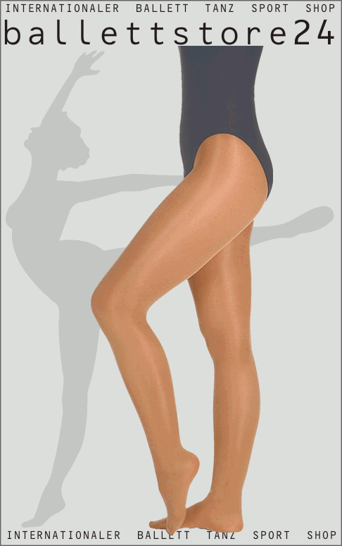Strapazierfähige Glanzstrumpfhose mit Fuß für Tanz und Karneval